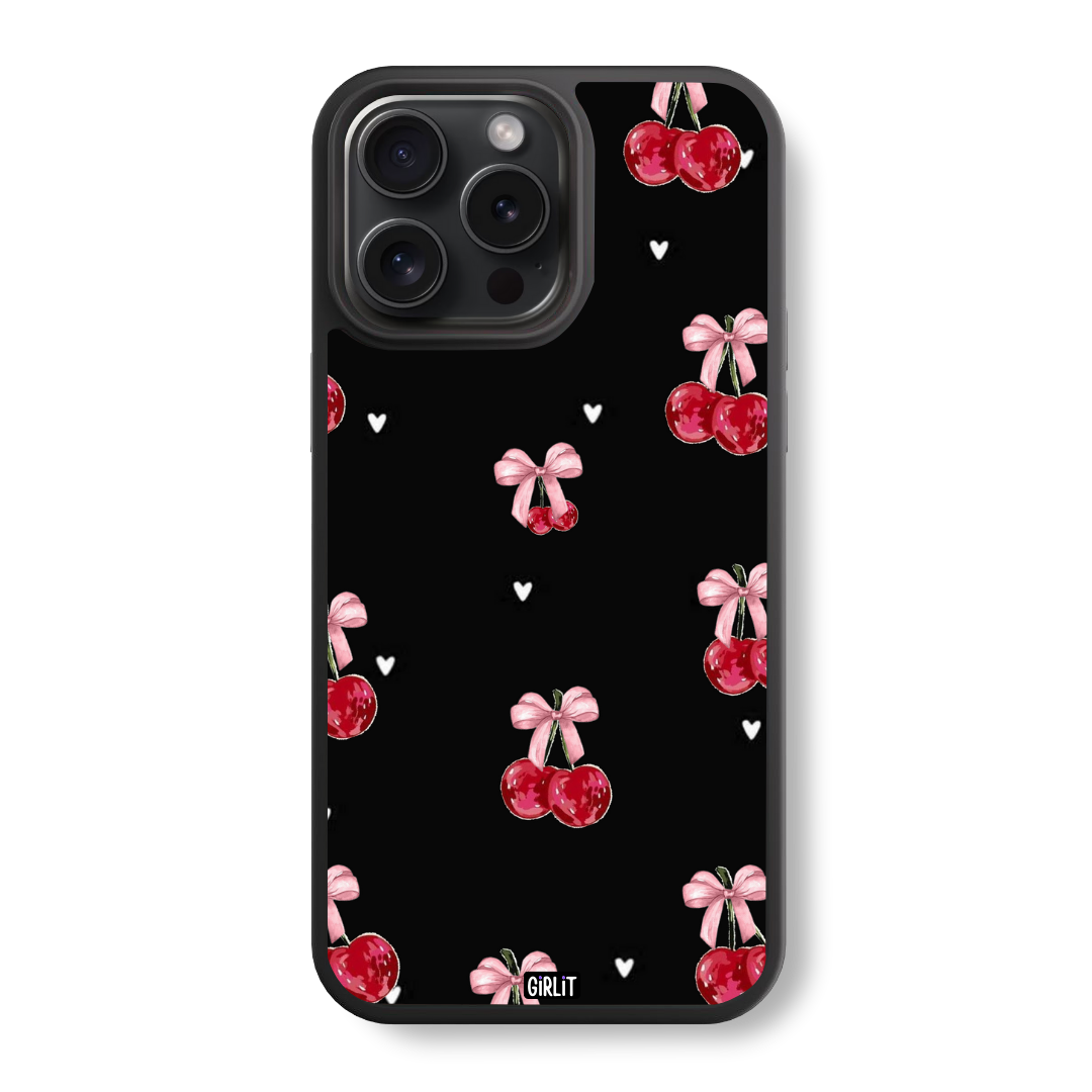 Little Heart Cherries Glass Case