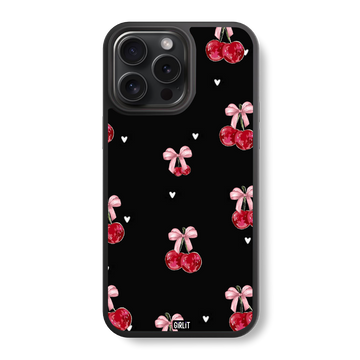 Little Heart Cherries Glass Case