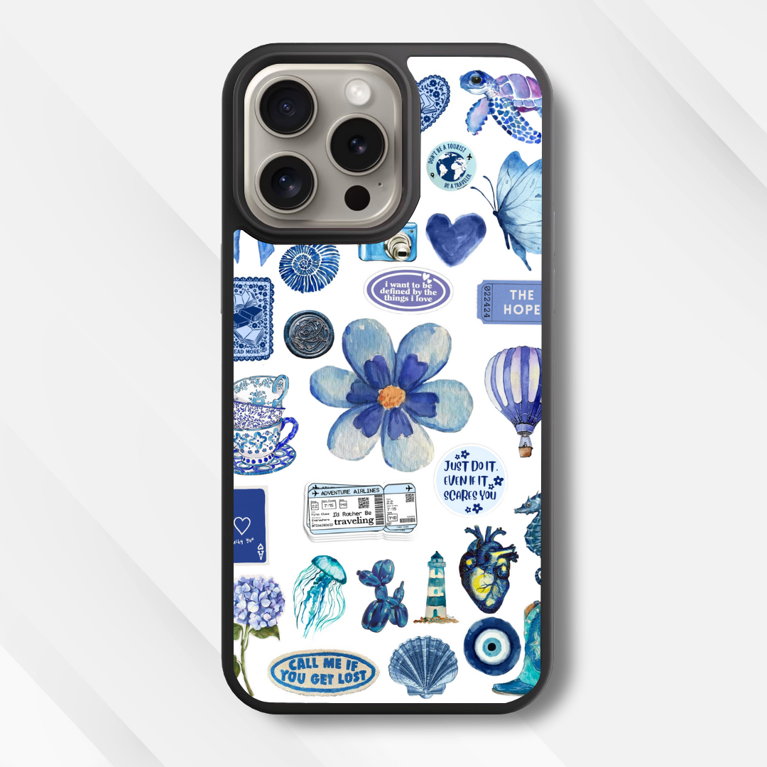 Blue Hope & Journey Glass Case