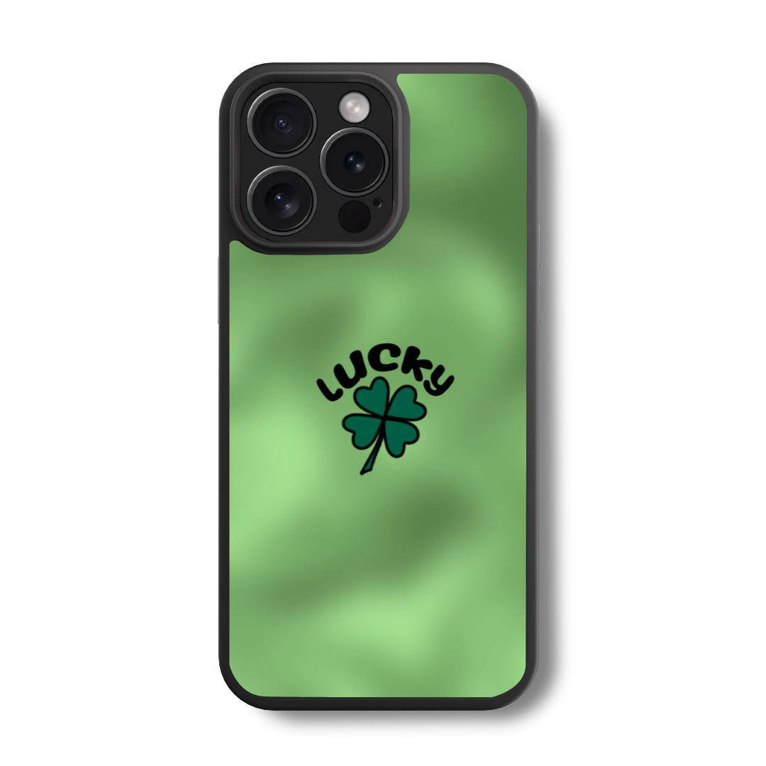 Lucky Clover Green Glass Case