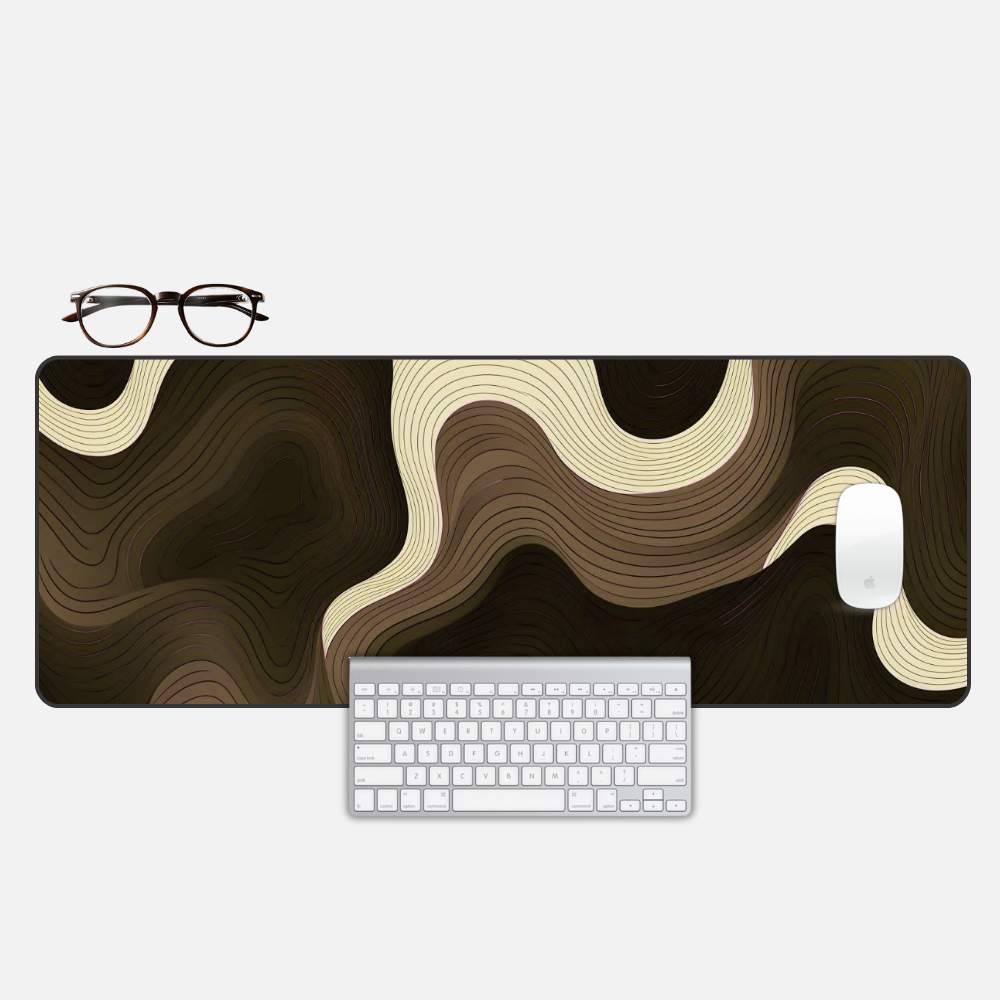 Sandstone Strata Topography Desk Mat and Gaming Mouse Pad