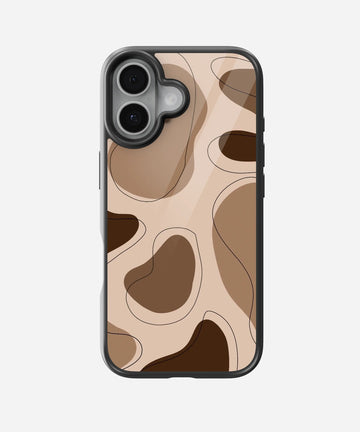 Brown Mosaic Aesthetic Glass Phone Case