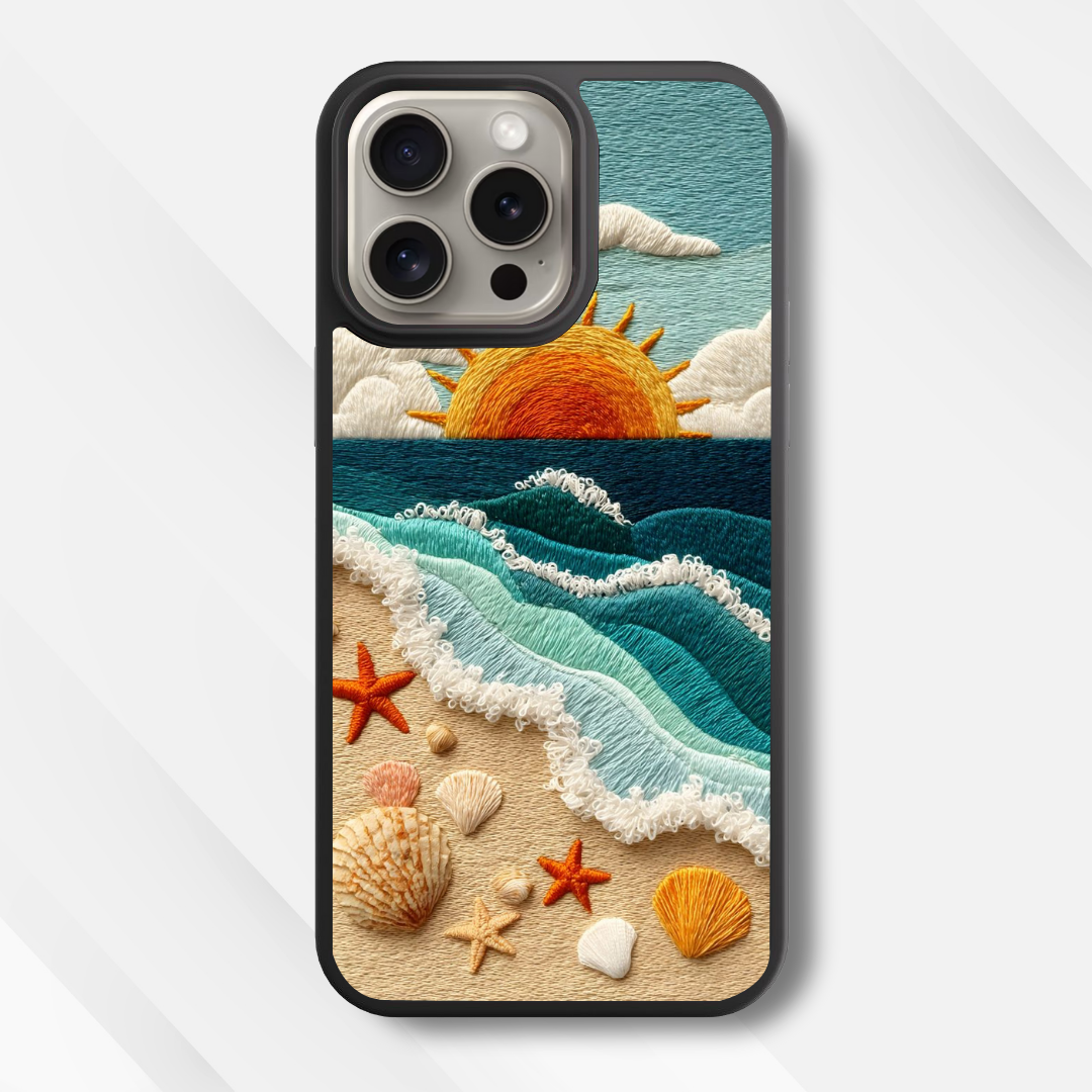 Stiched Seaside Glass Case