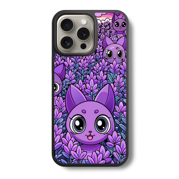 Lavender Cats Glass Case