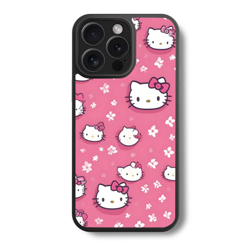 Kitty in Bloom Glass Case