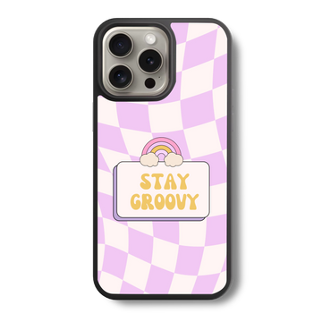 Pastel Purple Checkered Glass Case