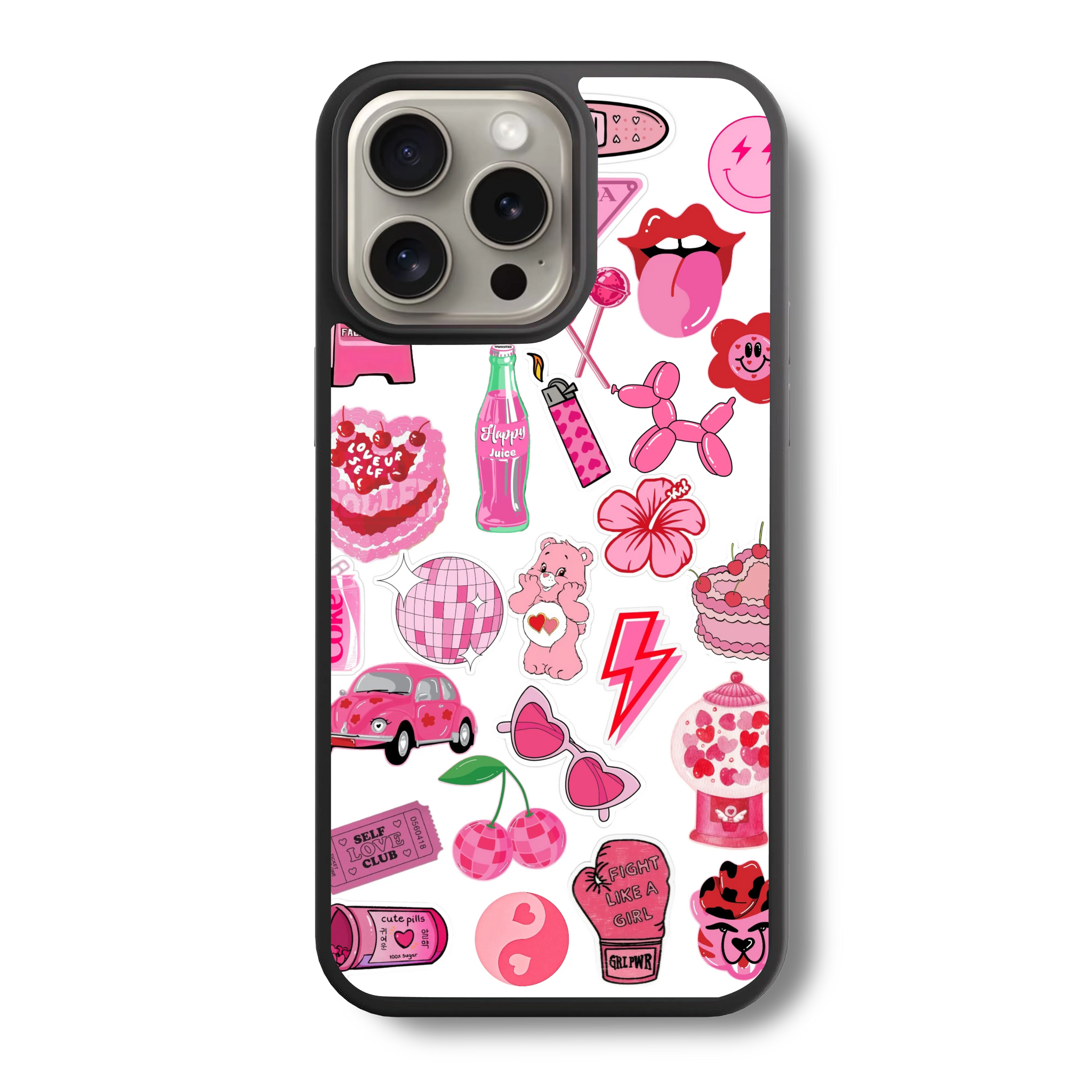 Cute & Quirky Pink Glass Case