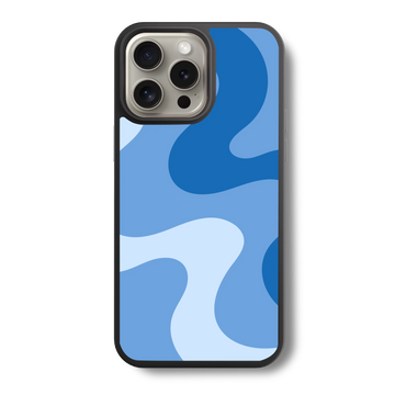 Blue Wave Pattern Glass Case