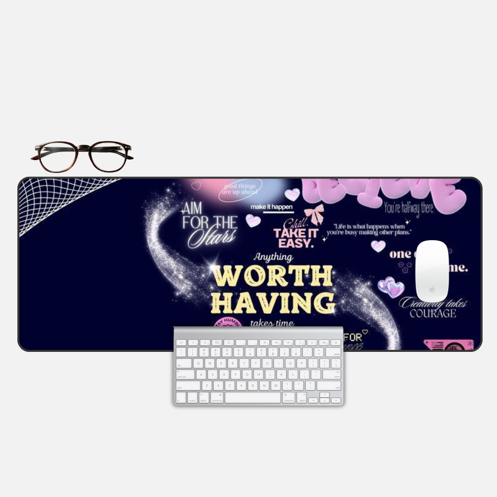 Cyber Serendipity Desk Mat and Gaming Mouse Pad