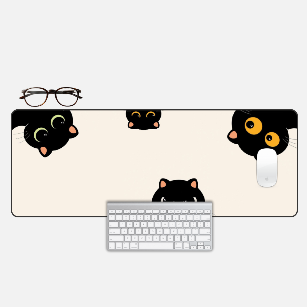 Curious Kitties Desk Mat and Gaming Mouse Pad