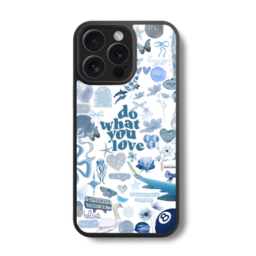 Sky Blue Inspiration Collage Glass Case