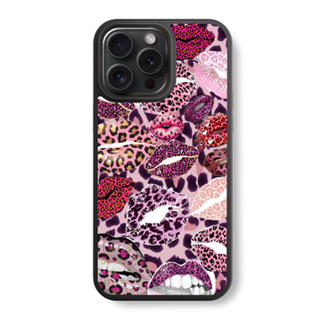 Pucker Up Leopard Glass Case