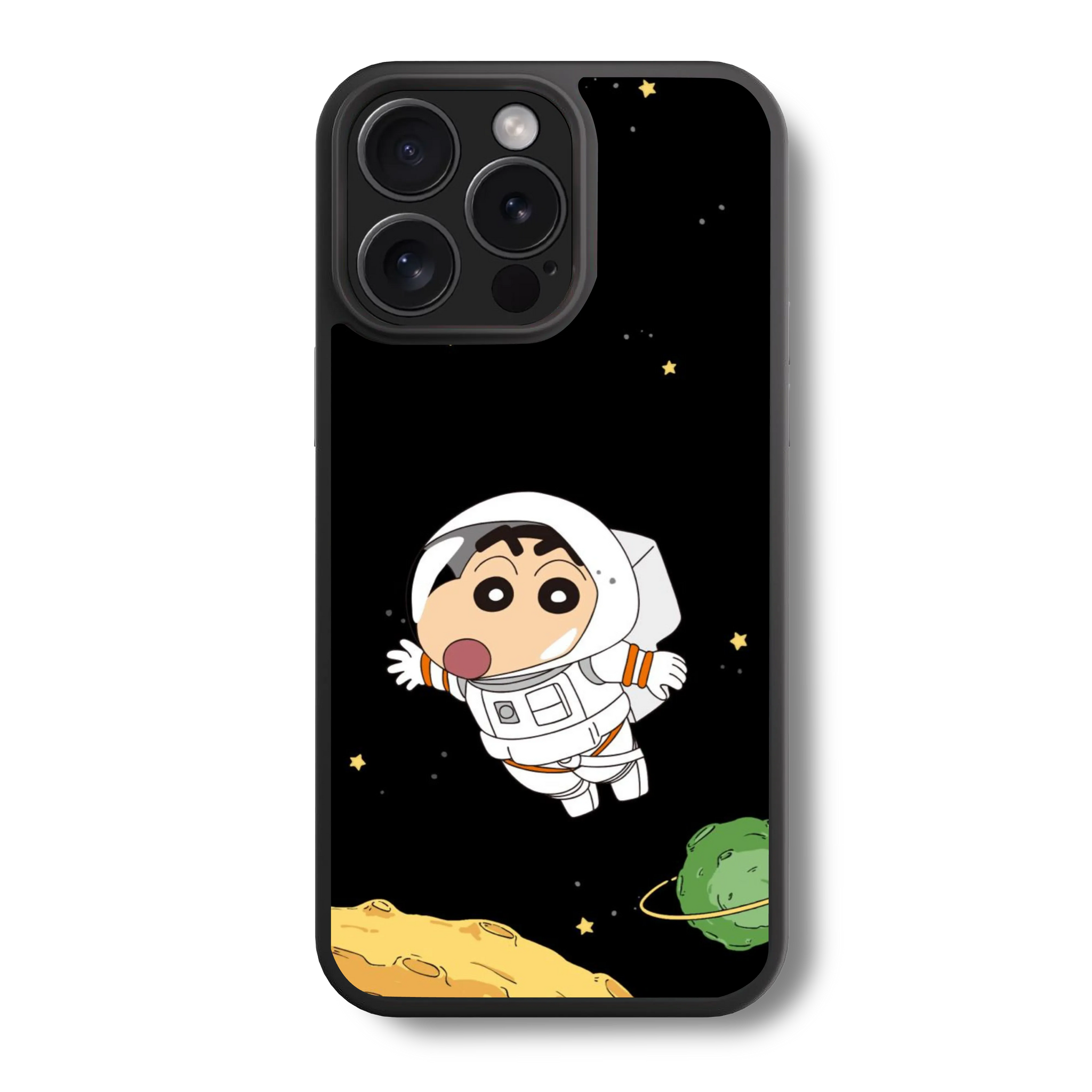 Shinchan In Space Glass Case