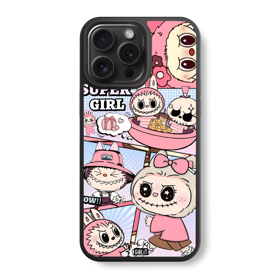 Super Girl Manga Glass Case
