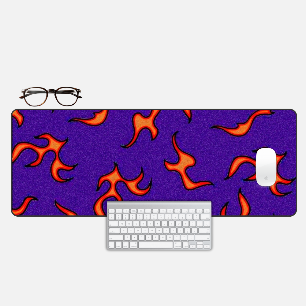 Hot Rod Purple Desk Mat and Gaming Mouse Pad