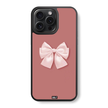 Blush Bow Glass Case