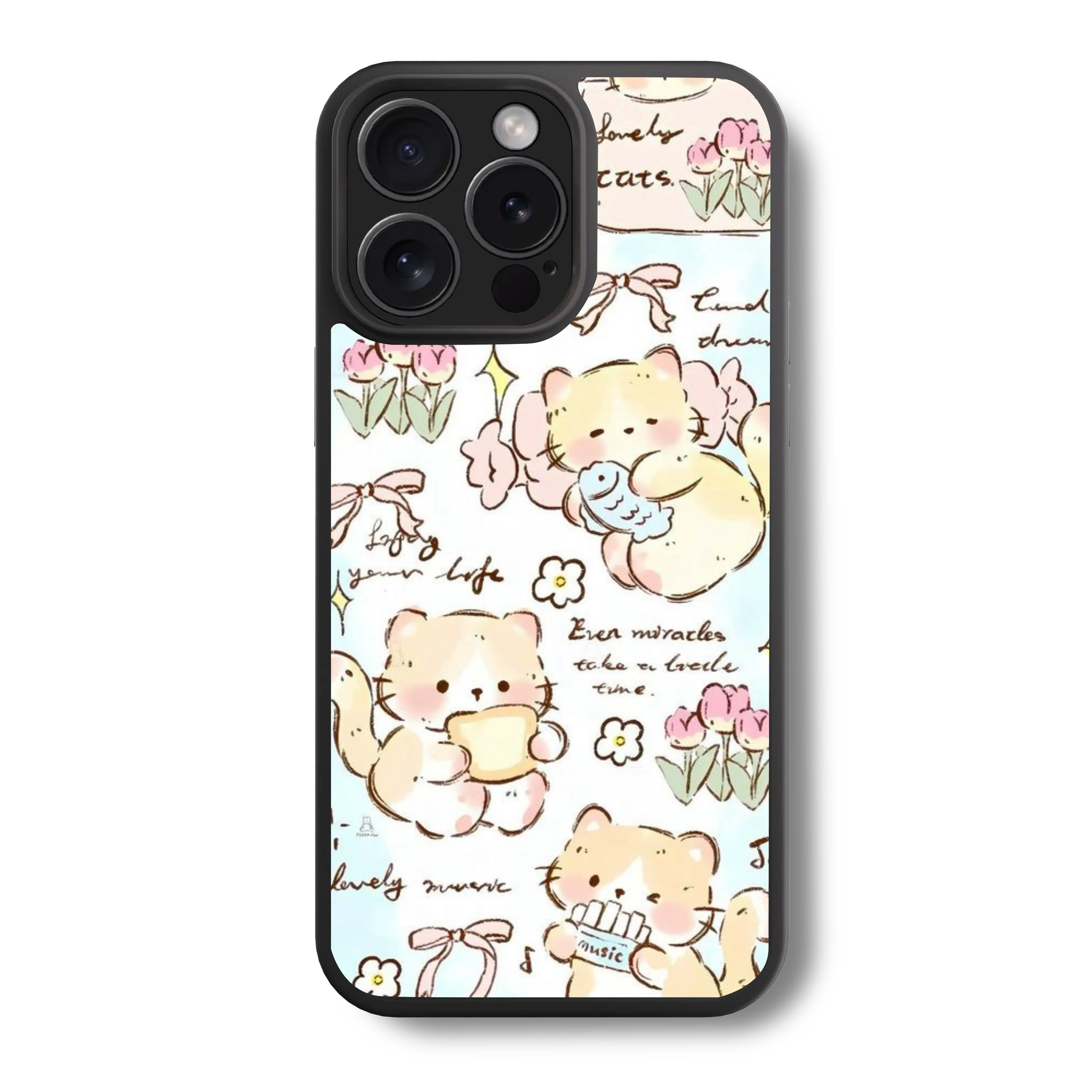 Dreamy Cats Glass Case