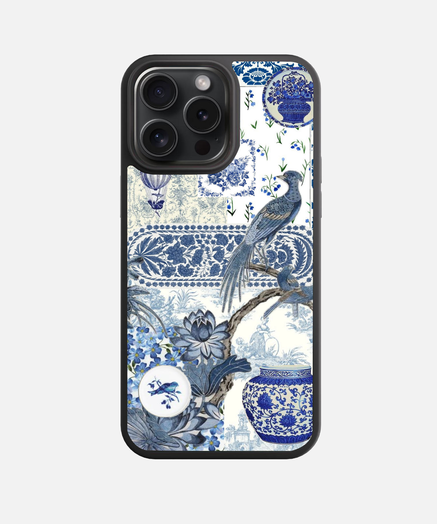 Delft Blue Aviary Glass Case