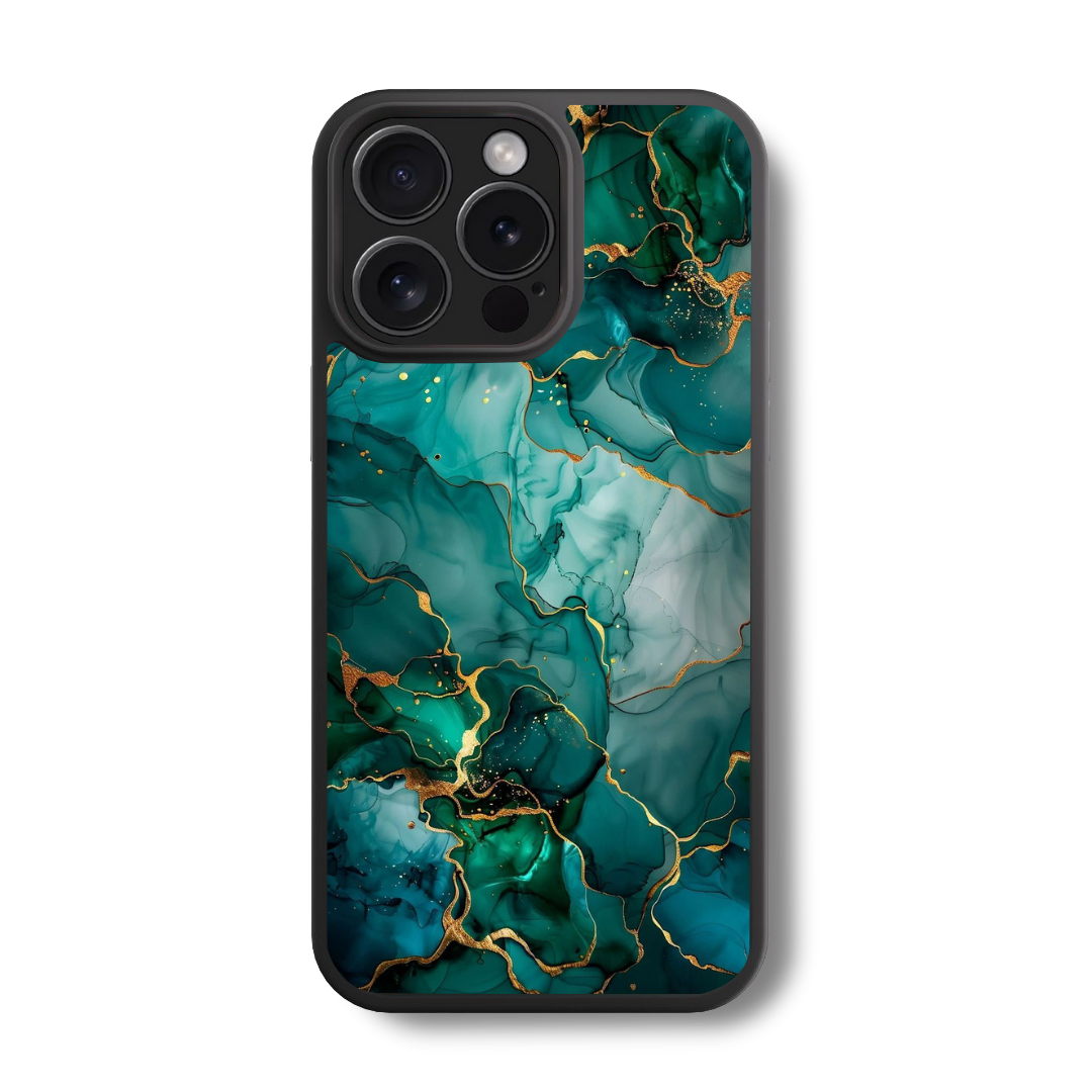 Emerald Gold Glass Case