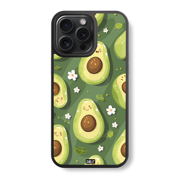Avocado Smiles Glass Case