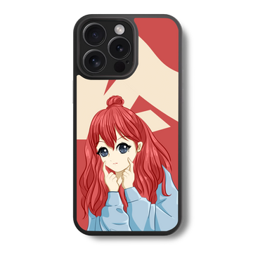 Girl With Red Hairs Glass Case