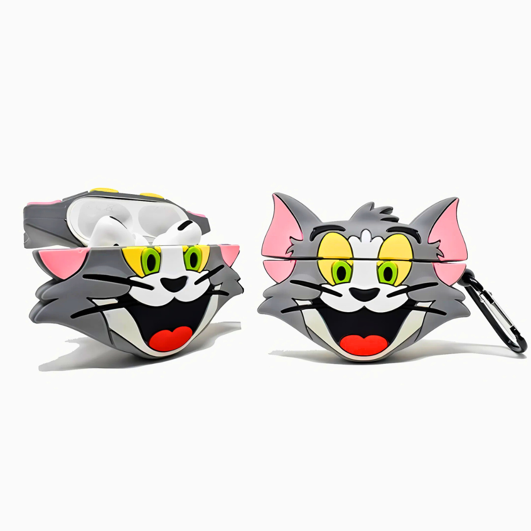 CUTE TOM & JERRY SILICONE AIRPODS CASE COVER FOR 1/2, 3 AND AIRPODS PRO