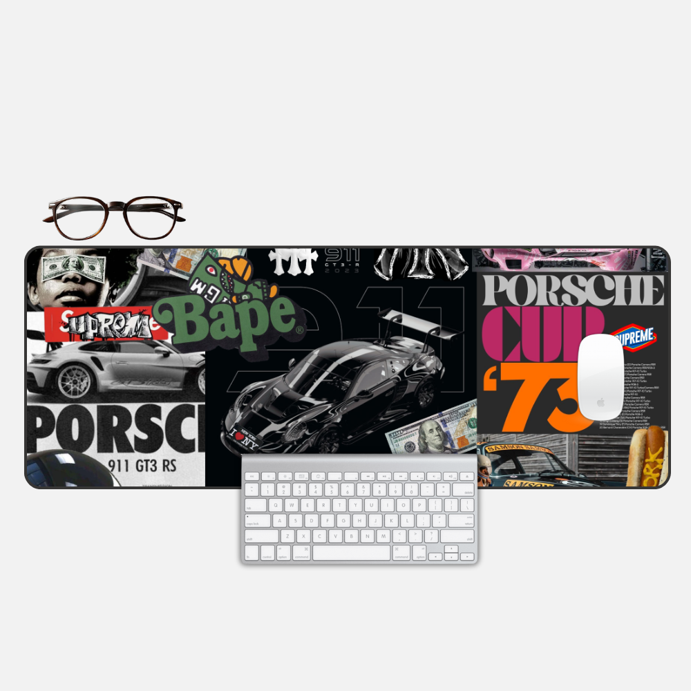 Vintage 911 Desk Mat and Gaming Mouse Pad