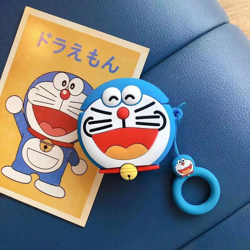 CUTE DOREMON SILICONE AIRPODS CASE COVER FOR 1/2, 3 AND AIRPODS PRO