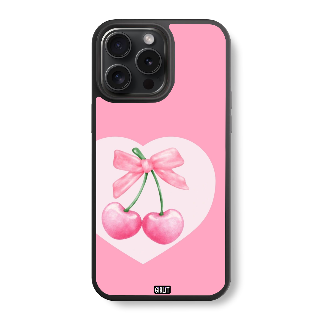 Blush Cherry Love Glass Case