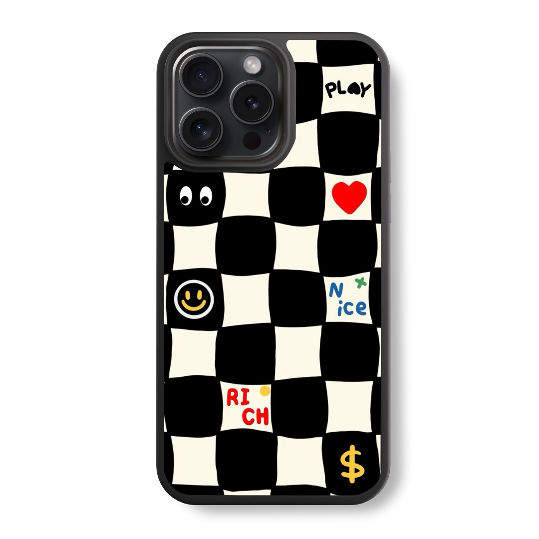 Checkerboard Chuckles Glass Case