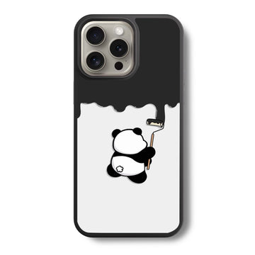 Painting Panda Glass Case