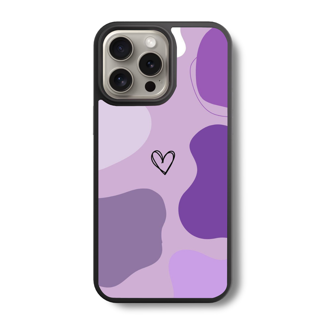 Whisper Purple Heart  Glass Case