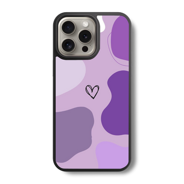 Whisper Purple Heart  Glass Case