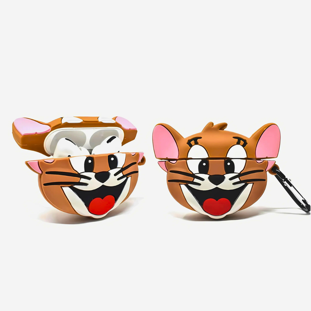 CUTE TOM & JERRY SILICONE AIRPODS CASE COVER FOR 1/2, 3 AND AIRPODS PRO