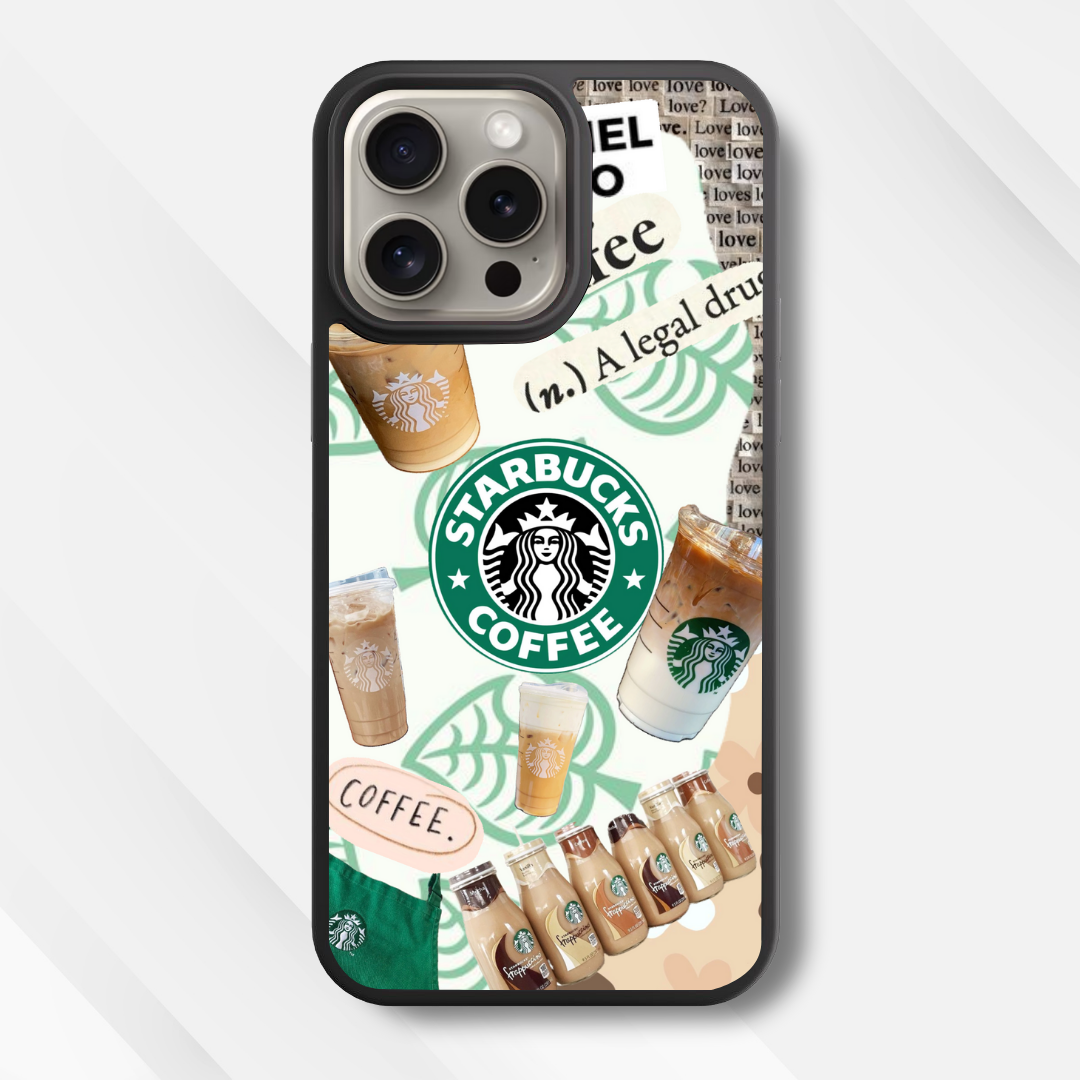 Coffee Lover's Collage Glass Case