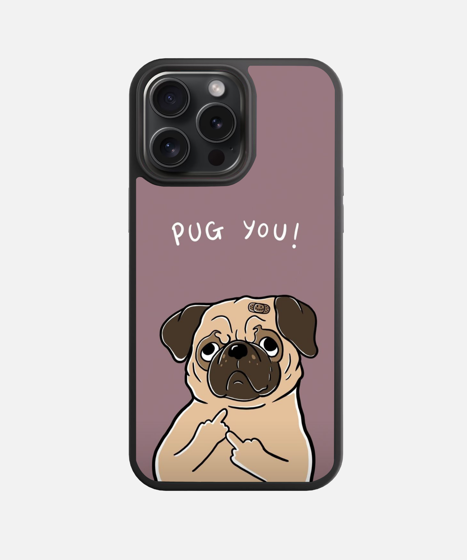 Pug Off Glass Case