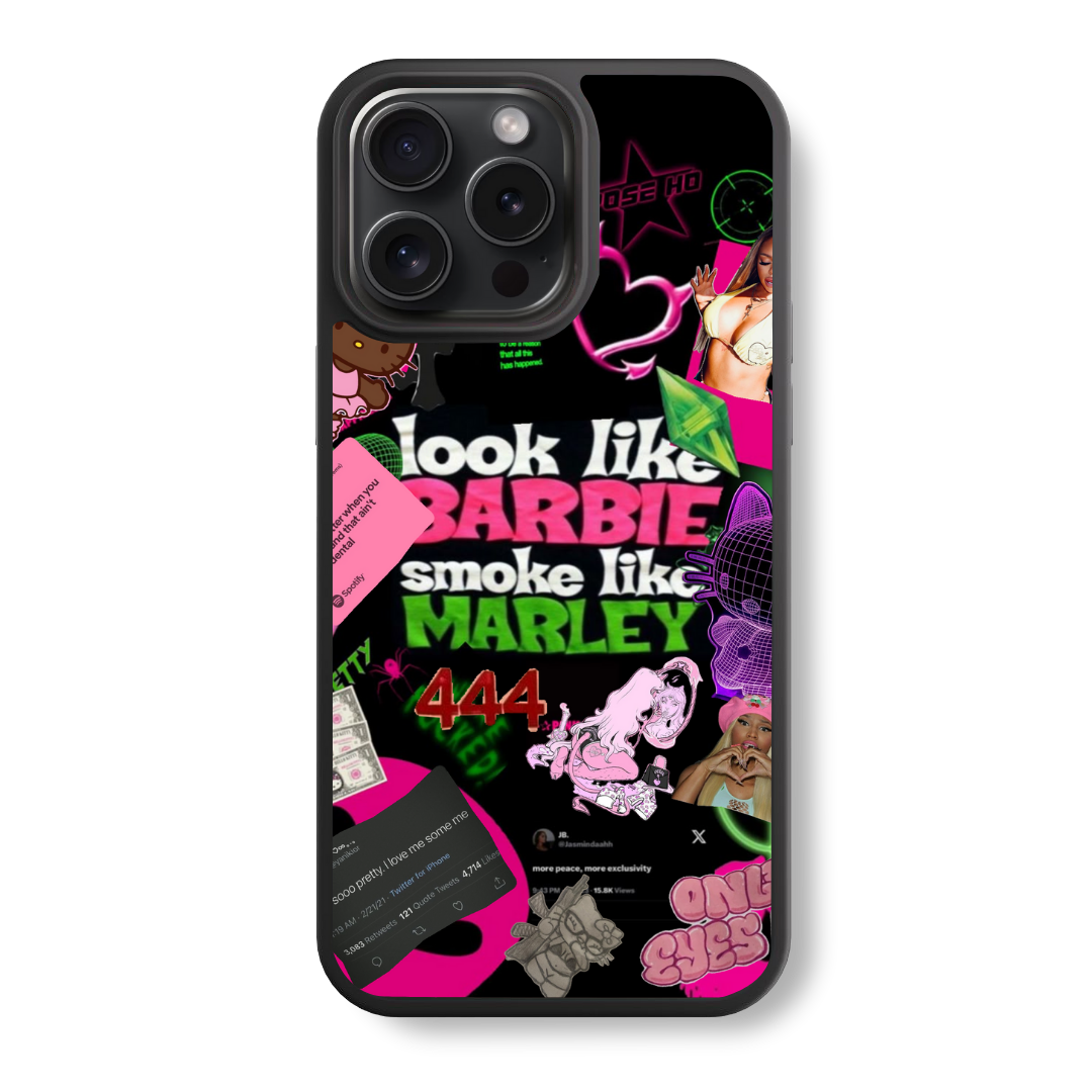 Cyber Pop Collage Glass Case