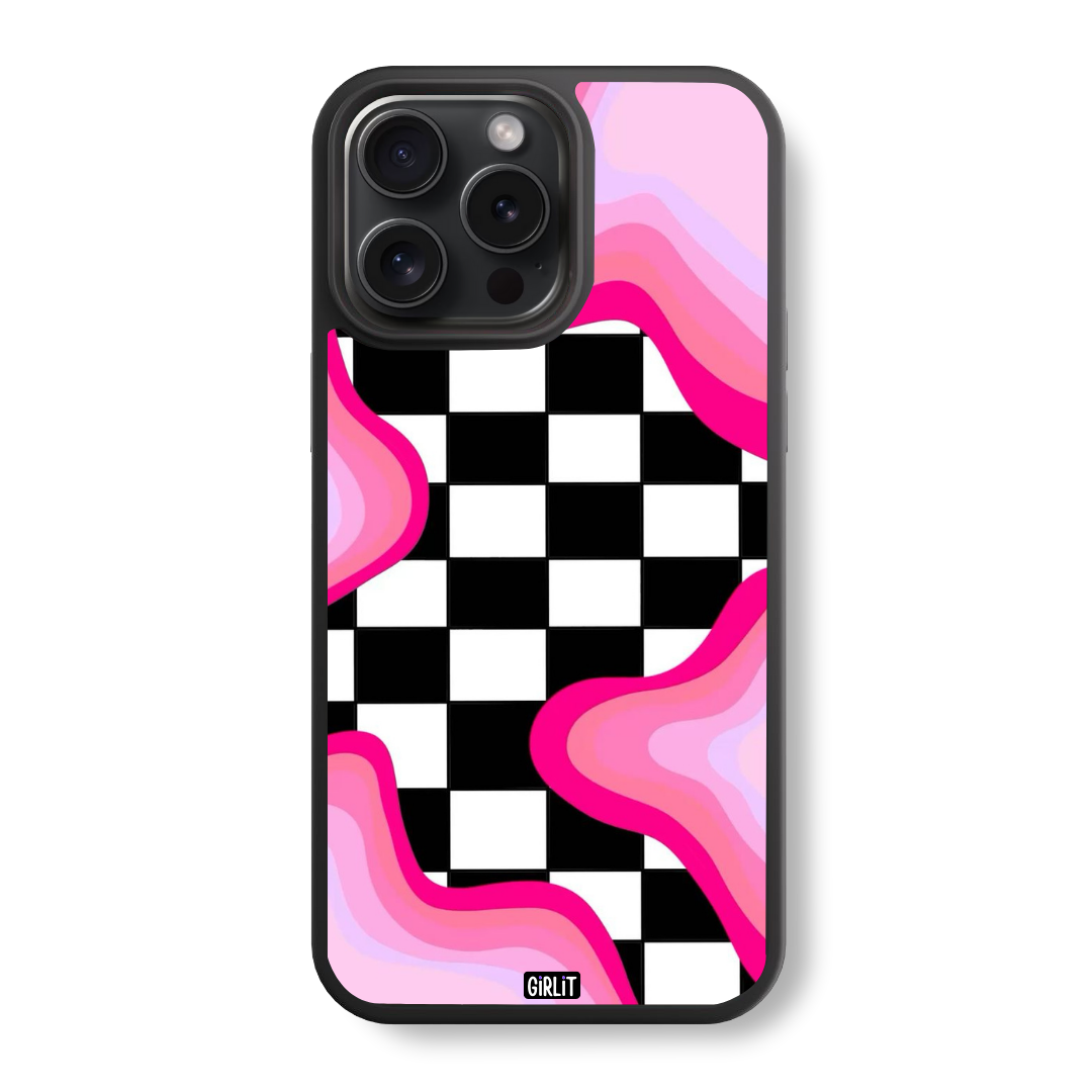 Psychedelic Check Glass Case