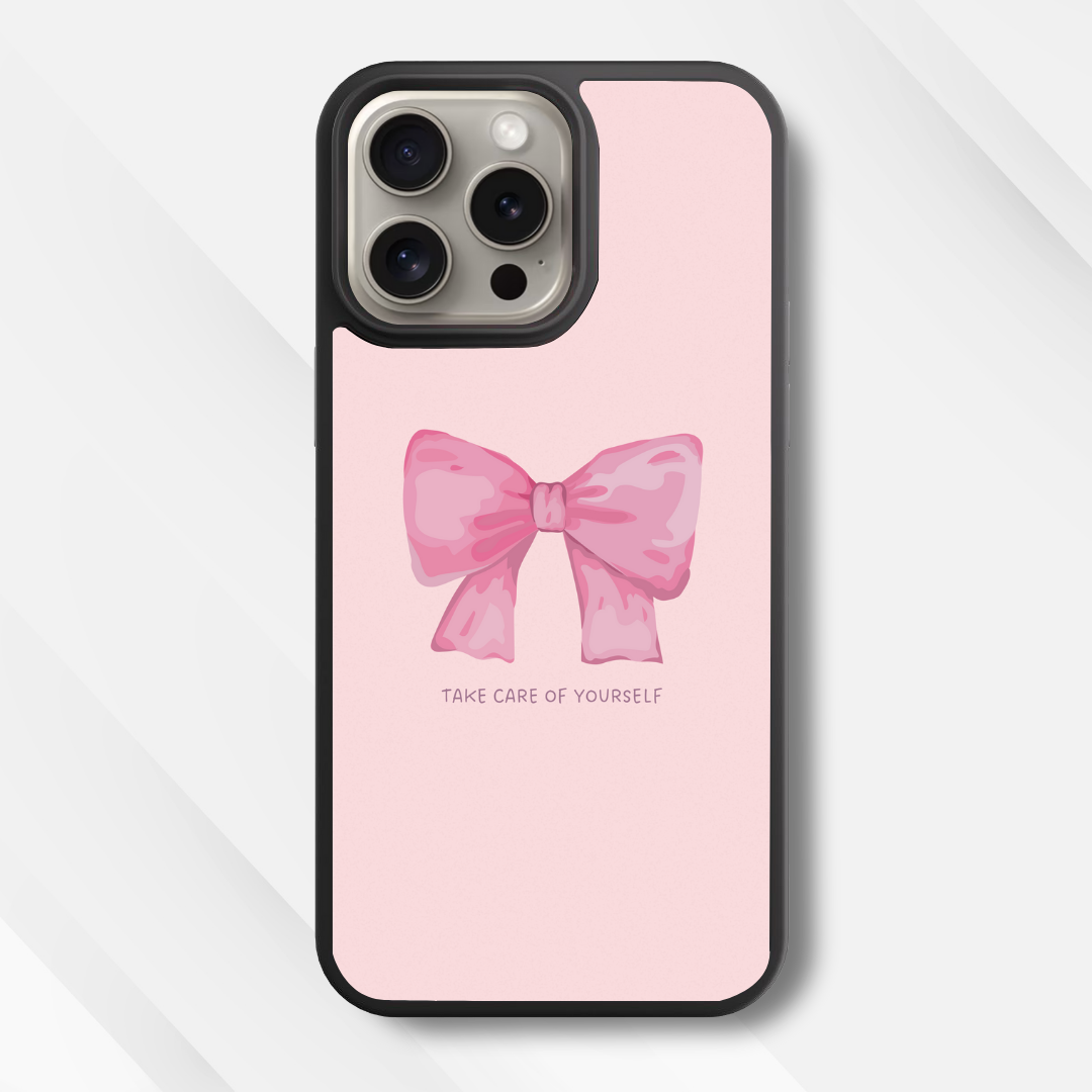 Self-Care Bow Glass Case