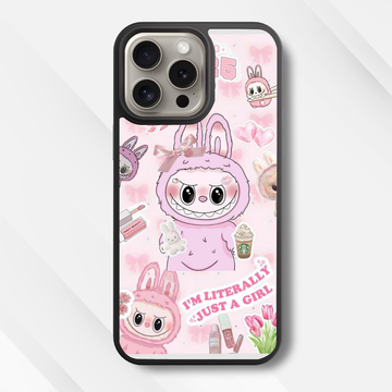 Labubu's Girly Glimmer Glass Case