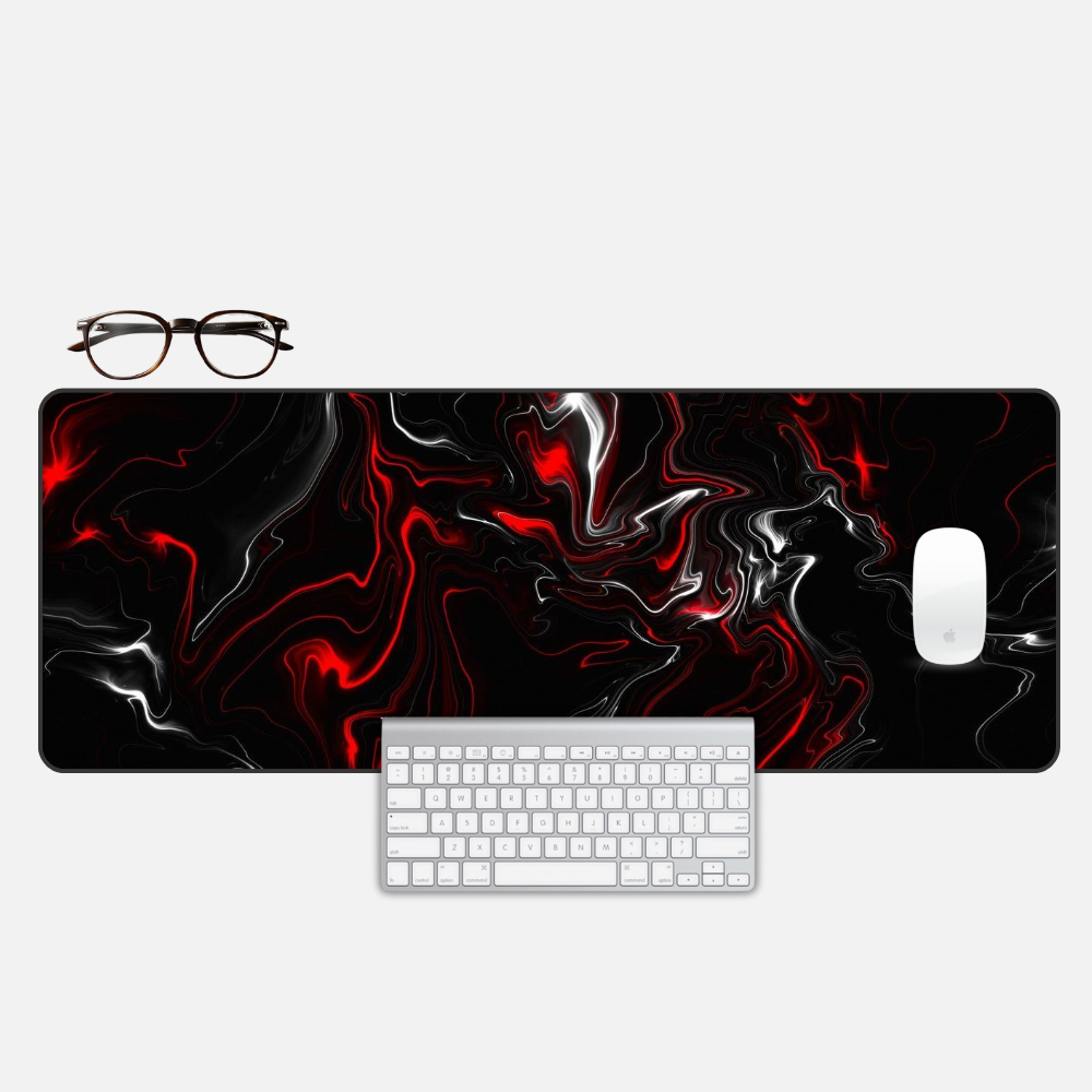 Red Onyx Desk Mat and Gaming Mouse Pad