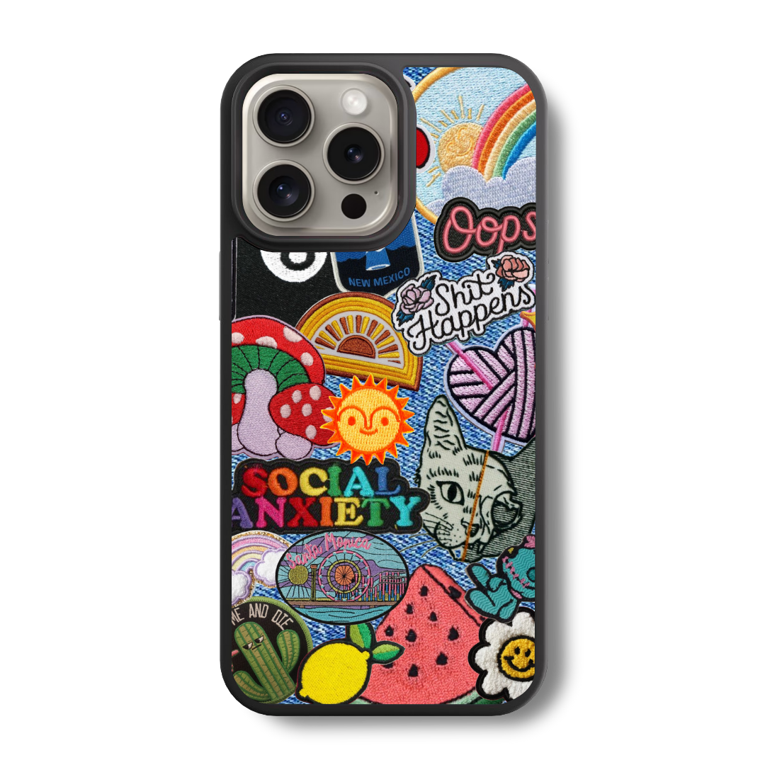 Patchwork Pop Glass Case