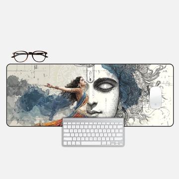 The Vrindavan Verse Desk Mat and Gaming Mouse Pad