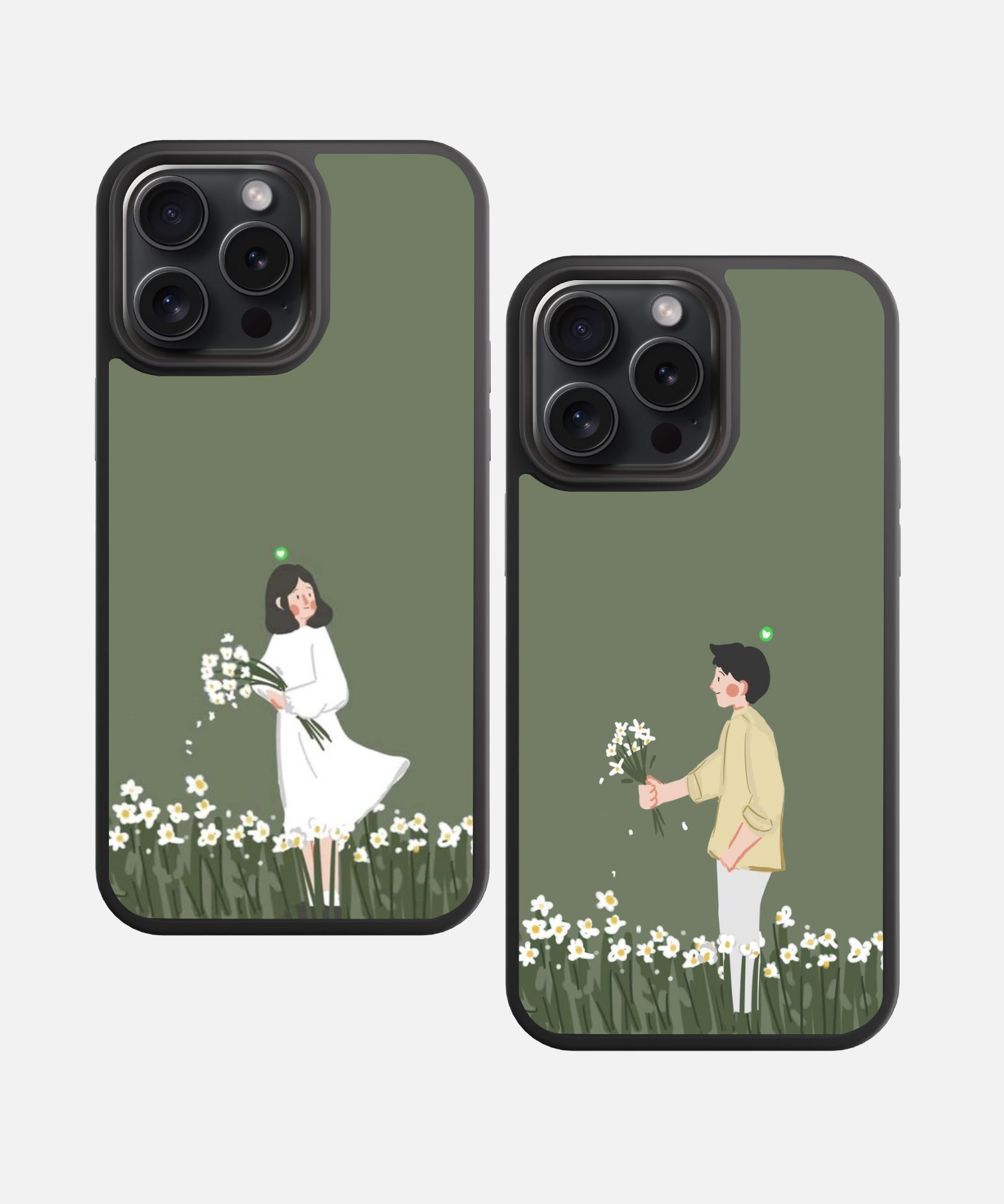 Bloom Together Couple Glass Case