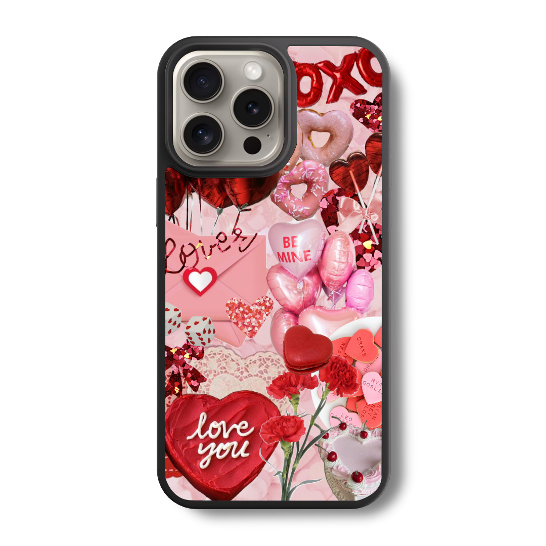 Crimson Valentine Love Glass Case