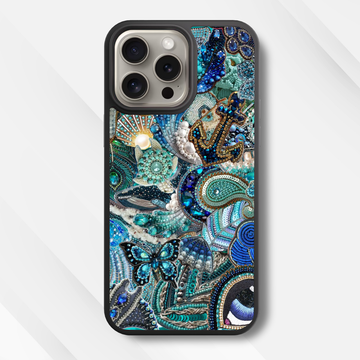 Ocean's Treasures Embroidered Print Glass Case