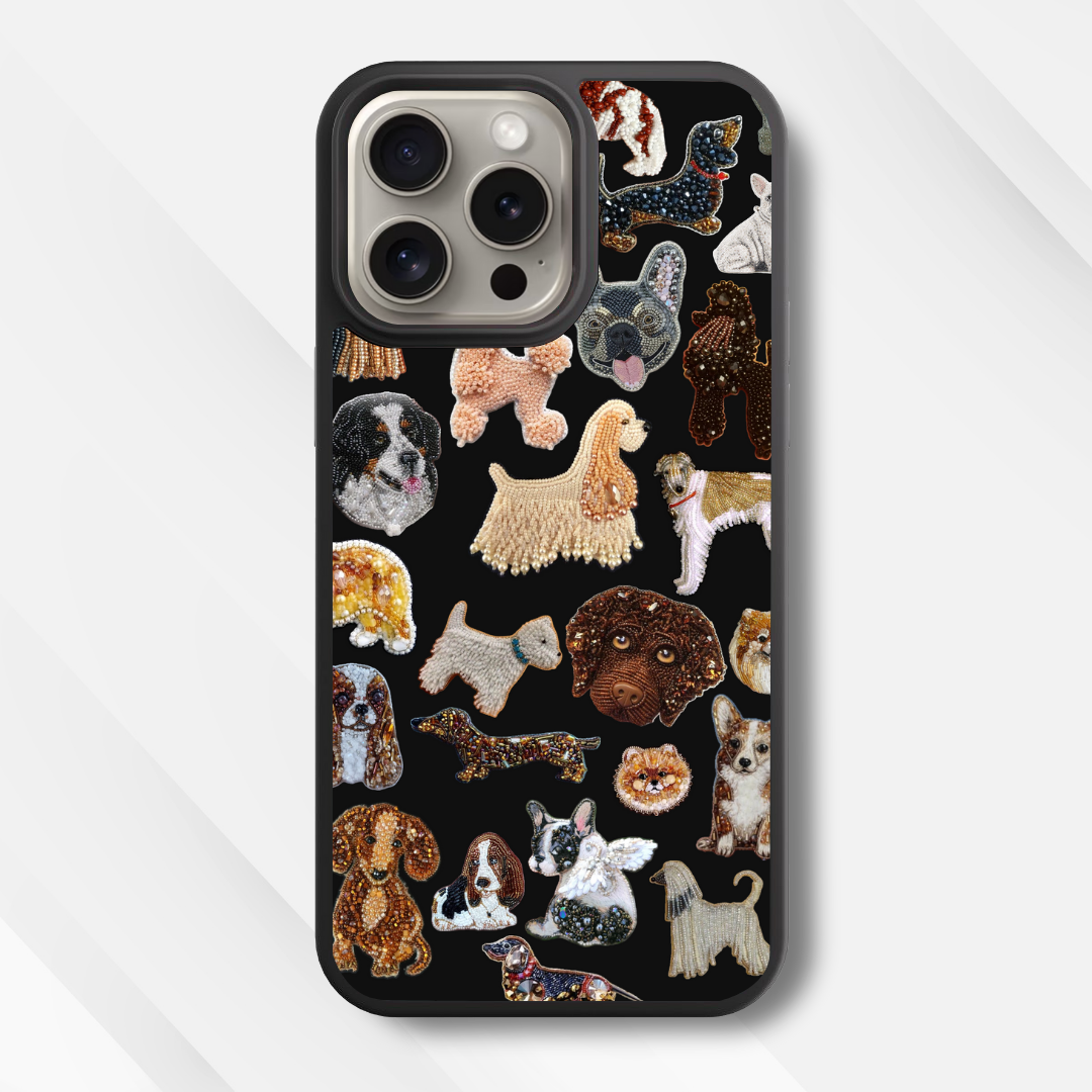 Collage Chaos Furry Friends Forever Glass Case