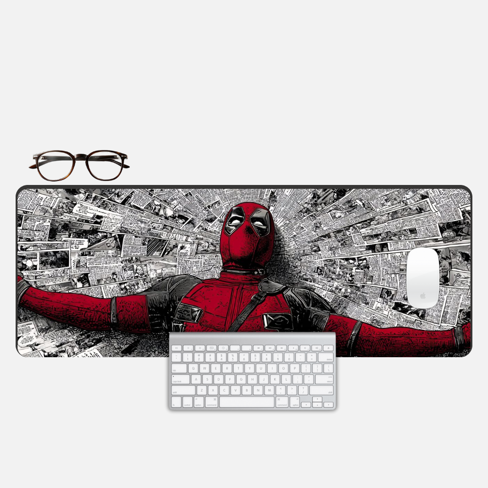 The Deadpool Desk Mat and Gaming Mouse Pad