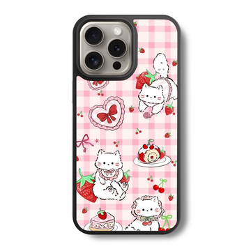 Strawberry Shortcat Glass Case