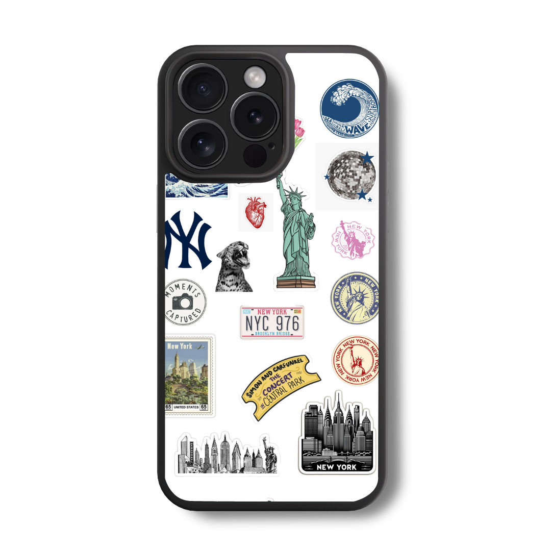 NYC Stickerbomb Glass Case